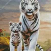 Bengal Tiger With Cub Diamond Painting