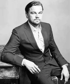 Black And White Leonardo DiCaprio Diamond Painting