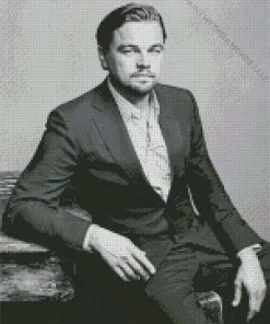 Black And White Leonardo DiCaprio Diamond Painting