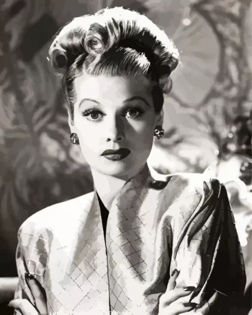 Black And White Lucille Ball Diamond Painting