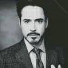 Black And White Robert Downey Jr Diamond Painting