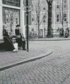 Black And White Amsterdam Diamond Painting