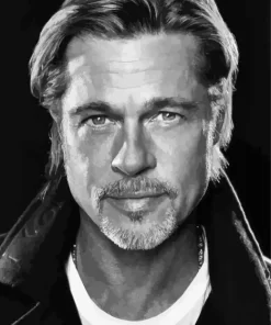 Black And White Brad Pitt Diamond Painting