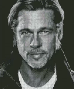 Black And White Brad Pitt Diamond Painting