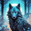 Black Wolf Diamond Painting