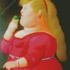 Blonde Fat Girl Art Diamond Painting