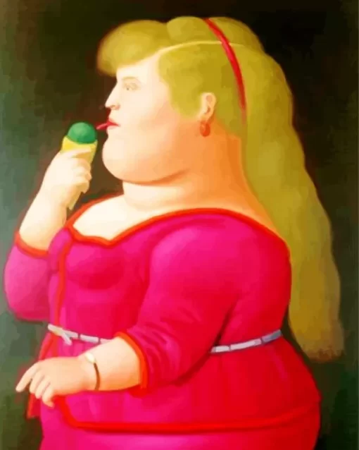 Blonde Fat Girl Art Diamond Painting