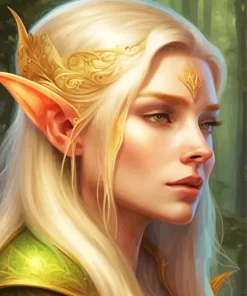 Blonde Female Elf Diamond Painting