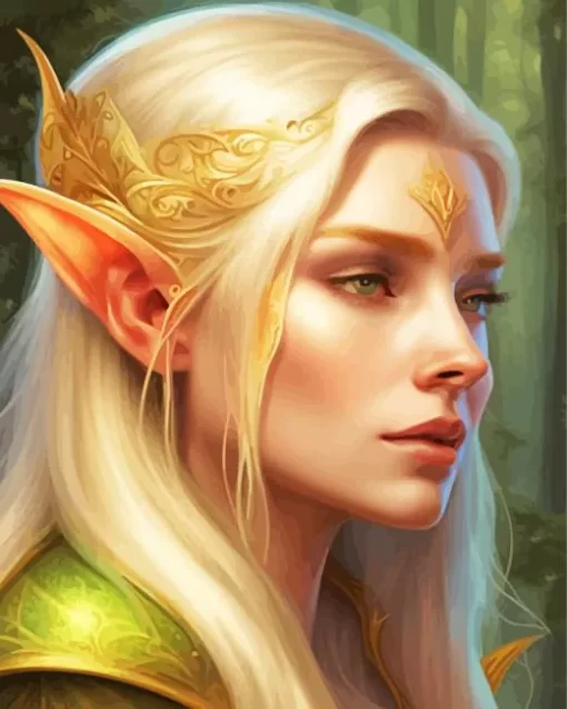 Blonde Female Elf Diamond Painting