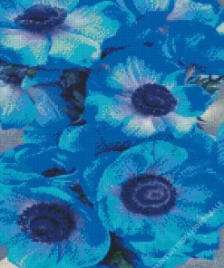 Blue Anemone Diamond Painting