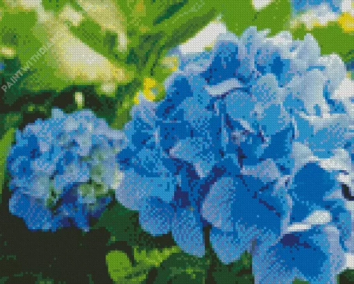 Blue Hydrangea Macrophylla Diamond Painting