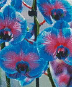 Blue Orchids Diamond Painting