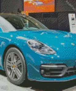 Blue Porsche Diamond Painting