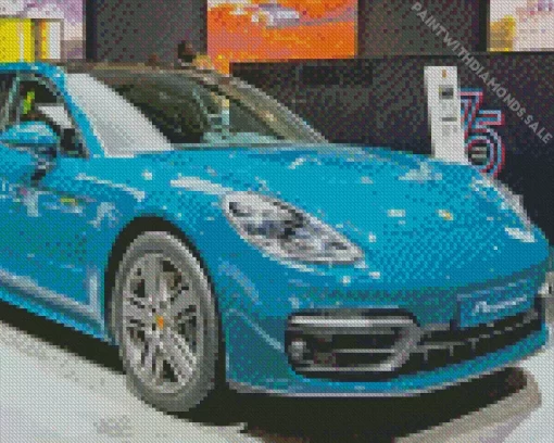 Blue Porsche Diamond Painting