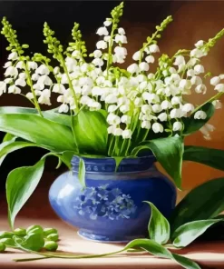 Blue Vase Lily Of The Valley Diamond Painting