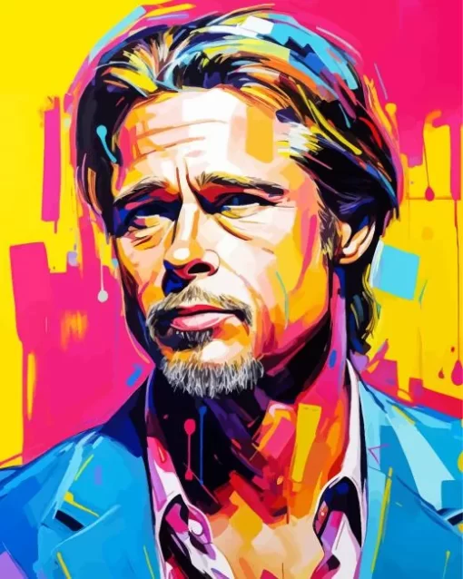 Brad Pitt Pop Art Diamond Painting