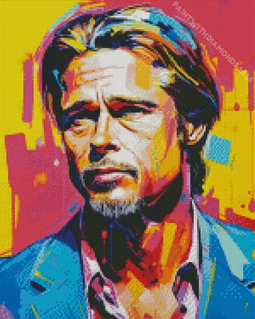 Brad Pitt Pop Art Diamond Painting