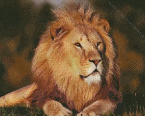 Brown Lion Diamond Painting