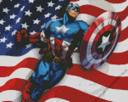 Captain America Art Diamond Painting