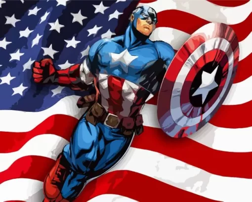 Captain America Art Diamond Painting