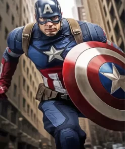 captain america film Diamond With Numbers