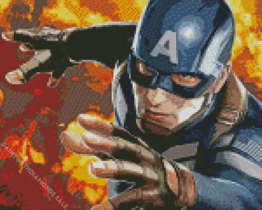 Captain America Pop Art Diamond Painting