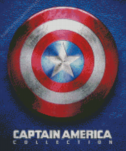 captain america shield Diamond With Numbers