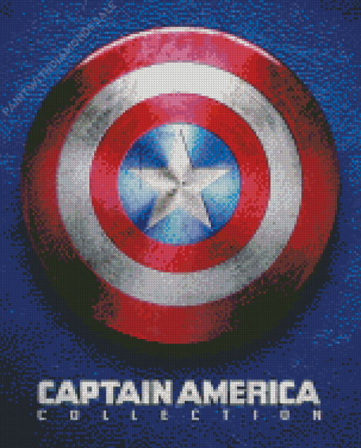 captain america shield Diamond With Numbers