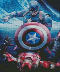 captain america vs iron man Diamond Paintings