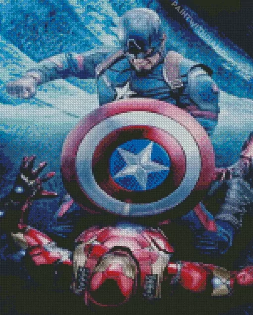 captain america vs iron man Diamond Paintings