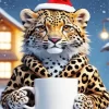 Cheetah Christmas Diamond Paintings