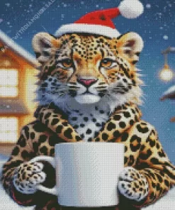 Cheetah Christmas Diamond Paintings