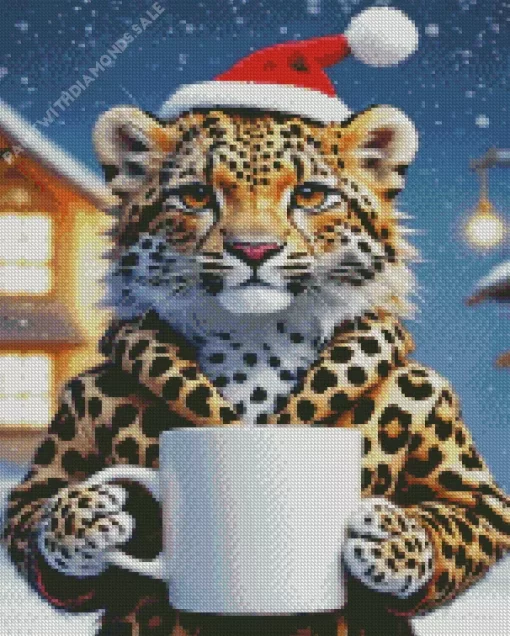 Cheetah Christmas Diamond Paintings