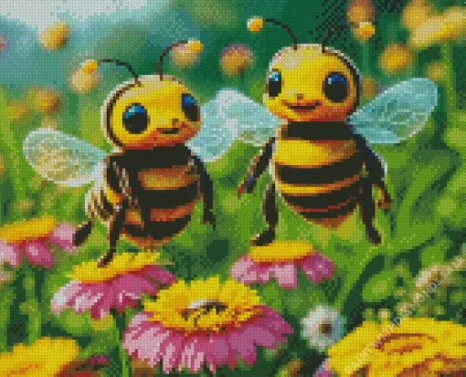 Chibi Bees Diamond Painting