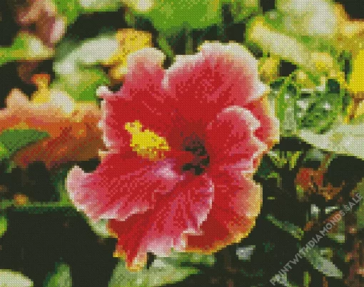 Chinese Hibiscus Diamond Painting