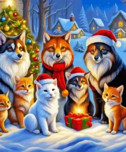 Christmas Animals Diamond Painting Christmas Animals Diamond Paintings