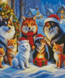 Christmas Animals Diamond Painting Christmas Animals Diamond Paintings