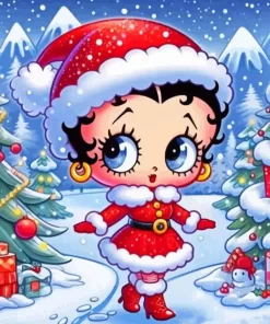 Christmas Betty Boop Art Diamond Paintings