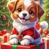 Christmas Dog Diamond Paintings