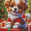 Christmas Dog Diamond Painting