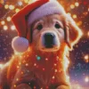 Christmas Golden Retriever Diamond Paintings