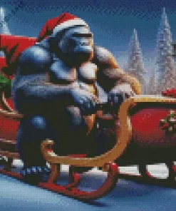 Christmas Gorilla Diamond Painting