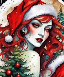 Christmas Lady Diamond Paintings