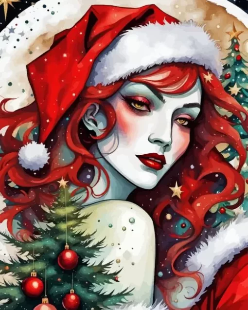 Christmas Lady Diamond Paintings