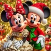 Christmas Mickey And Minnie Mouse Diamond Paintings