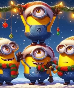 Christmas Minions Art Diamond Paintings