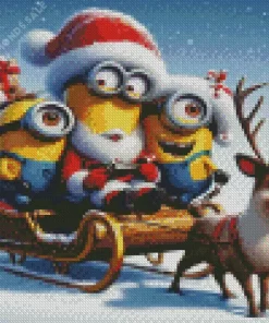 Minions Enjoying The Christmas Diamond Paintings