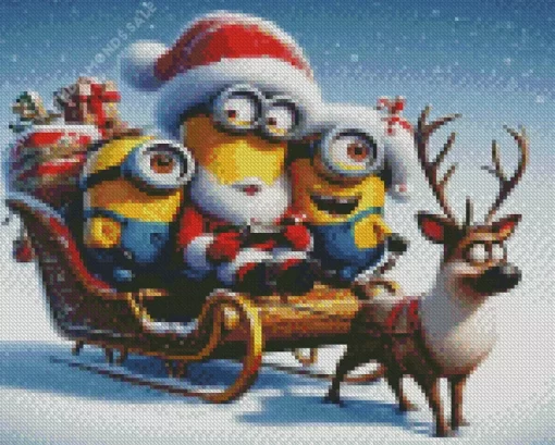 Minions Enjoying The Christmas Diamond Paintings