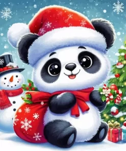 Christmas Panda Diamond Paintings