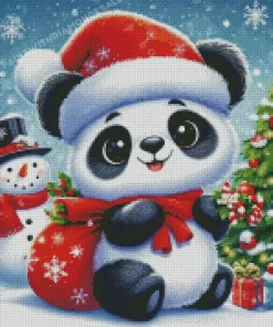 Christmas Panda Diamond Paintings